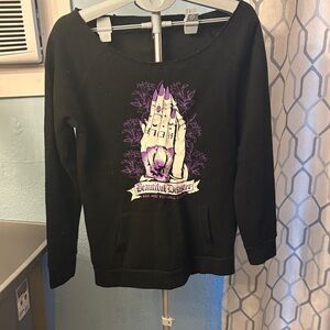 Beautiful Disaster Black Sweatshirt with Purple Design